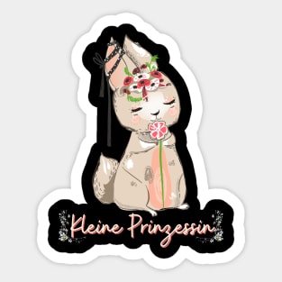 Hase Schleife Kleine Prinzessin Blumen Süß Sticker